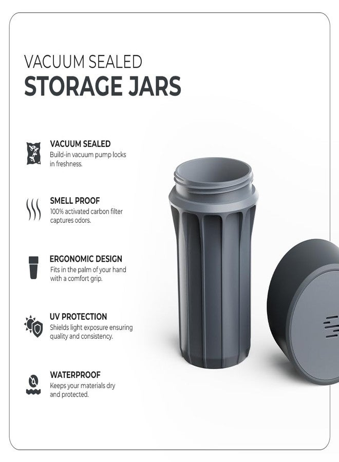 Staze Preserve Storage Jars (148ml) | Smell Proof Containers | Herb Storage & Food Storage Container - (SLATE) - Image 5